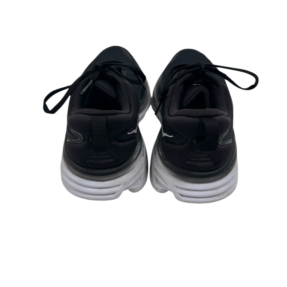 Hoka One One Bondi 8 Athletic Running Sneaker Shoes Black White Size 9 B - Picture 5 of 10